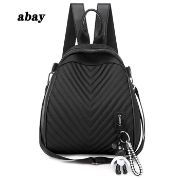 

Women's fashion backpack solid color Oxford cloth college wind bag shell backpack travel trend backpack