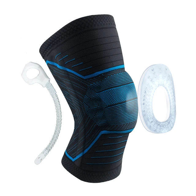 Knee Pads Professional Compression Knee Brace Support for Arthritis Relief, Joint Pain, ACL, MCL, Meniscus Tear, Post Surgery Style D Blue 1pcs