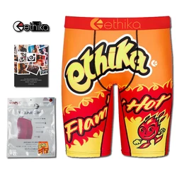 2021 New Fashion Underpants Men Ethika Boxers for Men Tight Panties Male Ice Silk Boxer Long Shorts Sport Man