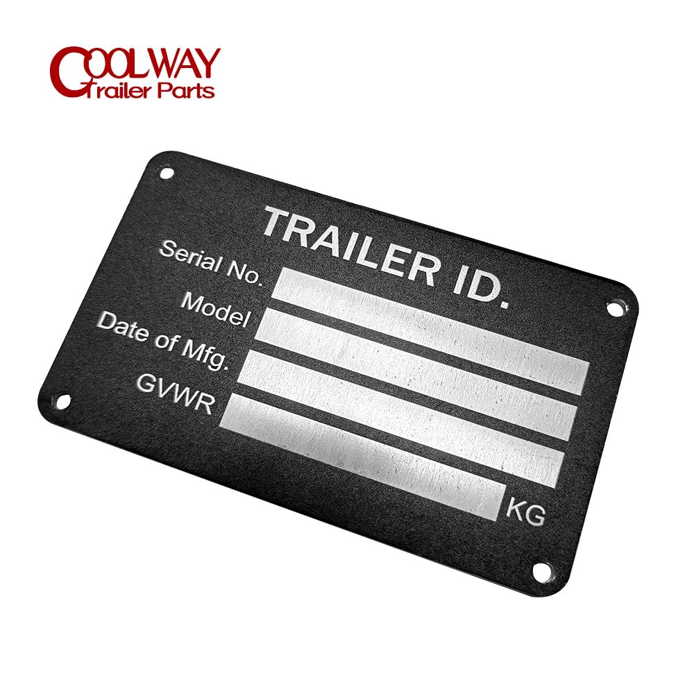 Heavy Duty Aluminum Trailer ID Tag Vin Plate Serial GVWR Medical Blank Powder Coated Finish RV Parts Camper Accessories energetic upgrade powder coated build surface 400x400mm double sided textured and smooth pei flex plate base for tronxy x5s 400