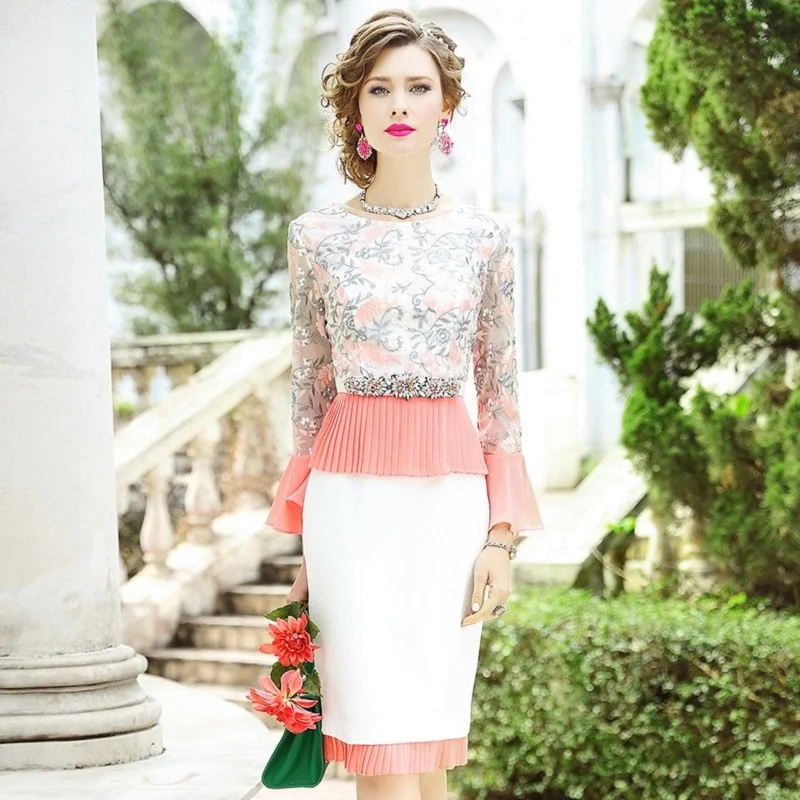 Новинка 2020 летнее женское платье с вышивкой и оборками кружевные Клубные