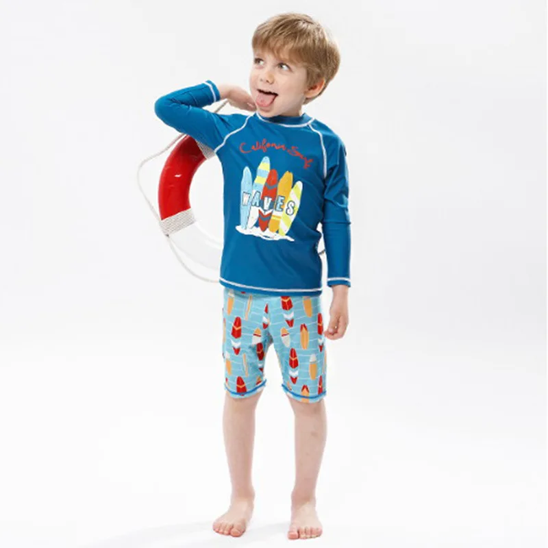 

KID'S Swimwear Swimsuit for Boys Set Big Boy Split Type Tour Bathing Suit Baby Infants Sun-resistant Tour Swimwear Preparation