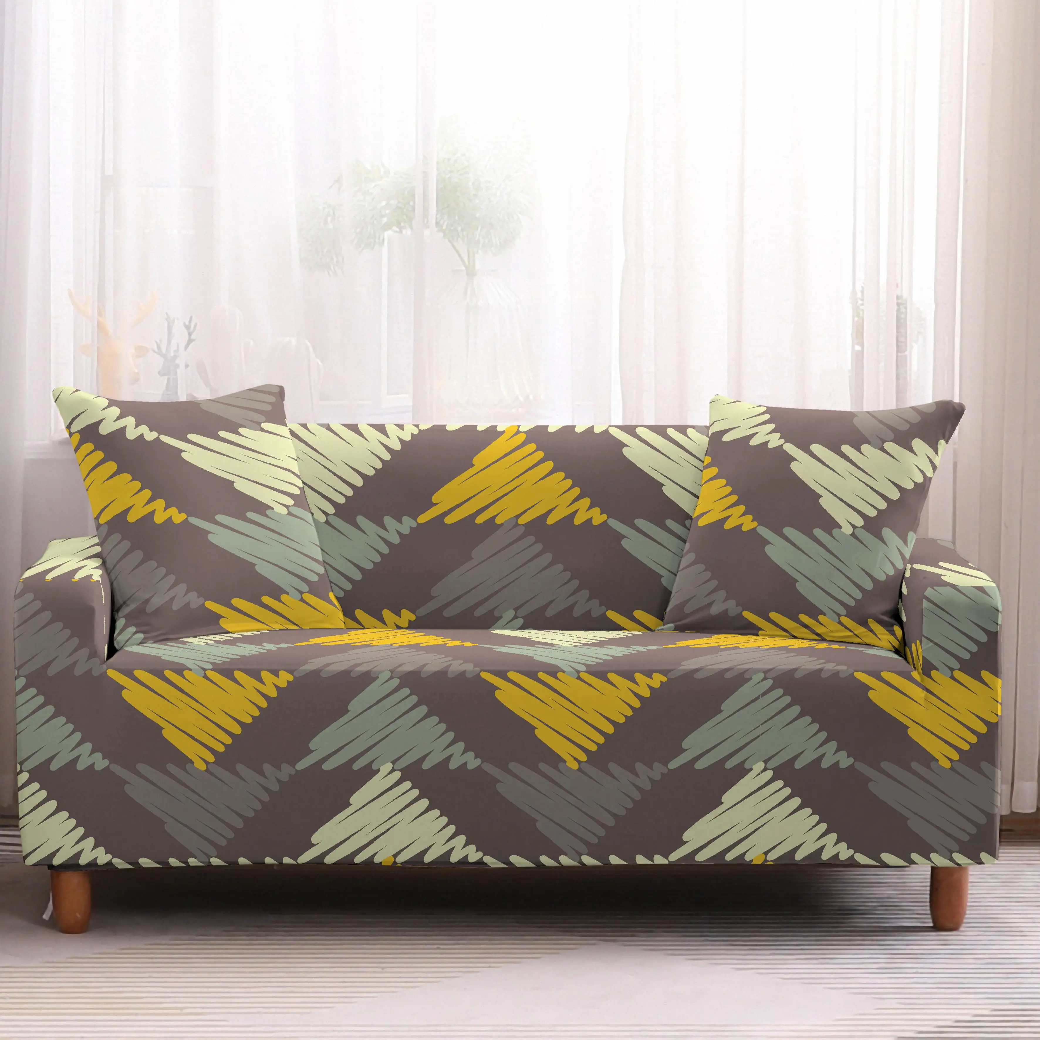 Скандинавском стиле синие геометрические стрейч Чехлы секционные эластичные стрейч Чехлы для дивана для гостиной дивана Чехлы для кресла - Цвет: 9