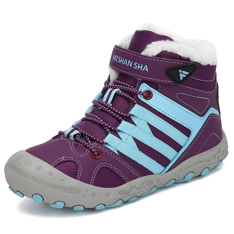 

Warm Girls Boots Winter Shoes Kids Boots Plush Snow Boots Boys Outdoor Ankle Boots Children Sneakers Fur Botas tenis infantil