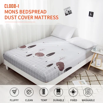 

100% Polyester Bed Mattress Set High-grade Active Printed Fitted Sheet Adjustable With Elastic Mattress Cover In Various Sizes