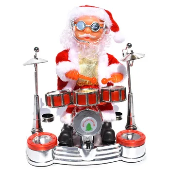 

New 2020 New Year Cute Christmas Decorations Music Doll Santa Claus Play The Piano Guitar Christmas Kids Children's Gifts Toys