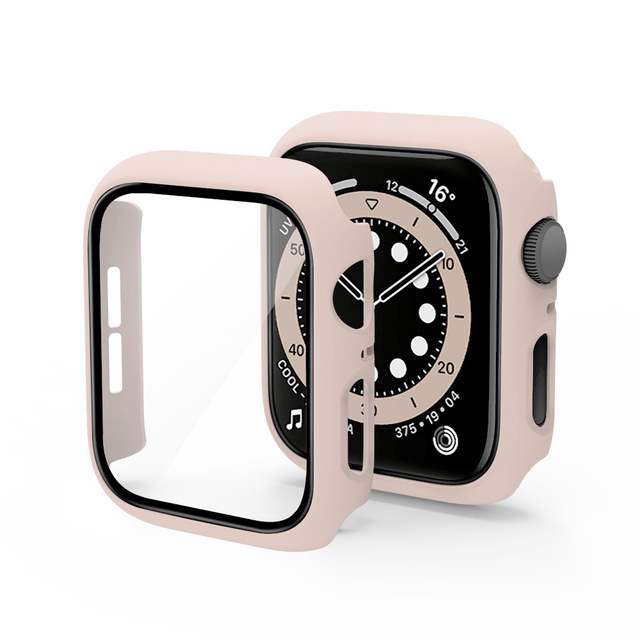 for Apple watch Case 45mm 41mm 44mm 40mm 38mm 42mm PC creen protector bumper Tempered Glass for iwatch series 7 6 SE 5 4 3