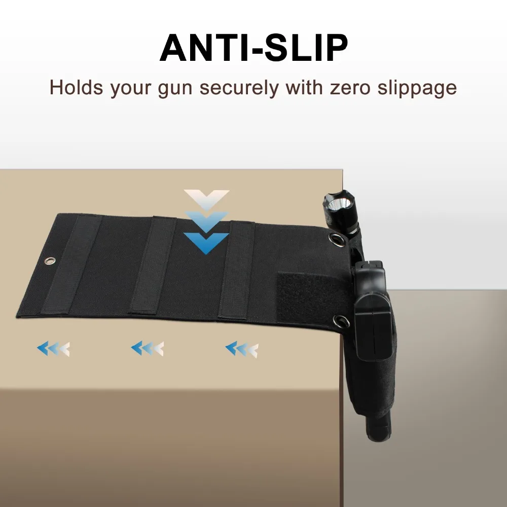 Car Seat Pistol Holder Handgun Holster under Mattress Bedside Gun Case Durable 