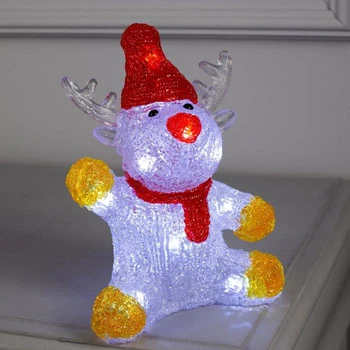 

Figure acrylic. "Fawn waving" 25x7x7 cm, 2xAA (not included), 10 LED, WHITE 5060078