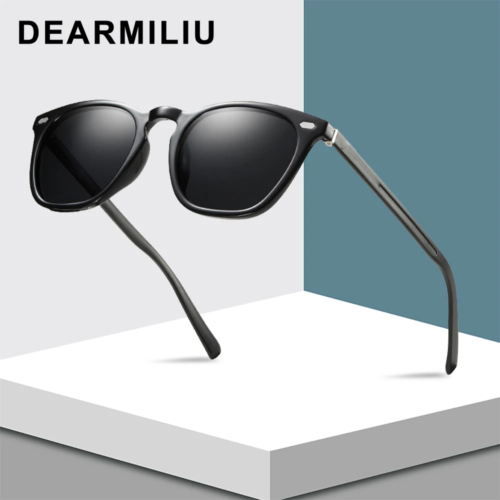 Солнцезащитные очки DEARMILIU TR90 поляризационные зеркальные квадратные фотохромные