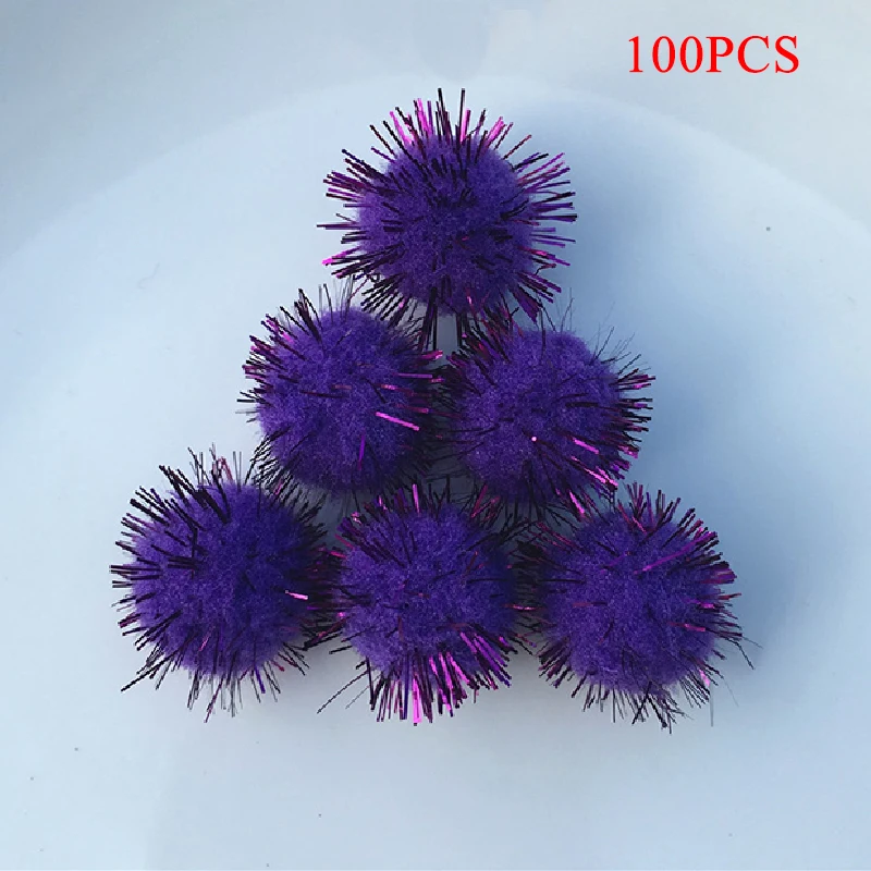 100 шт. блестящие мини пушистые мягкие помпоны шарик ручной работы детские игрушки