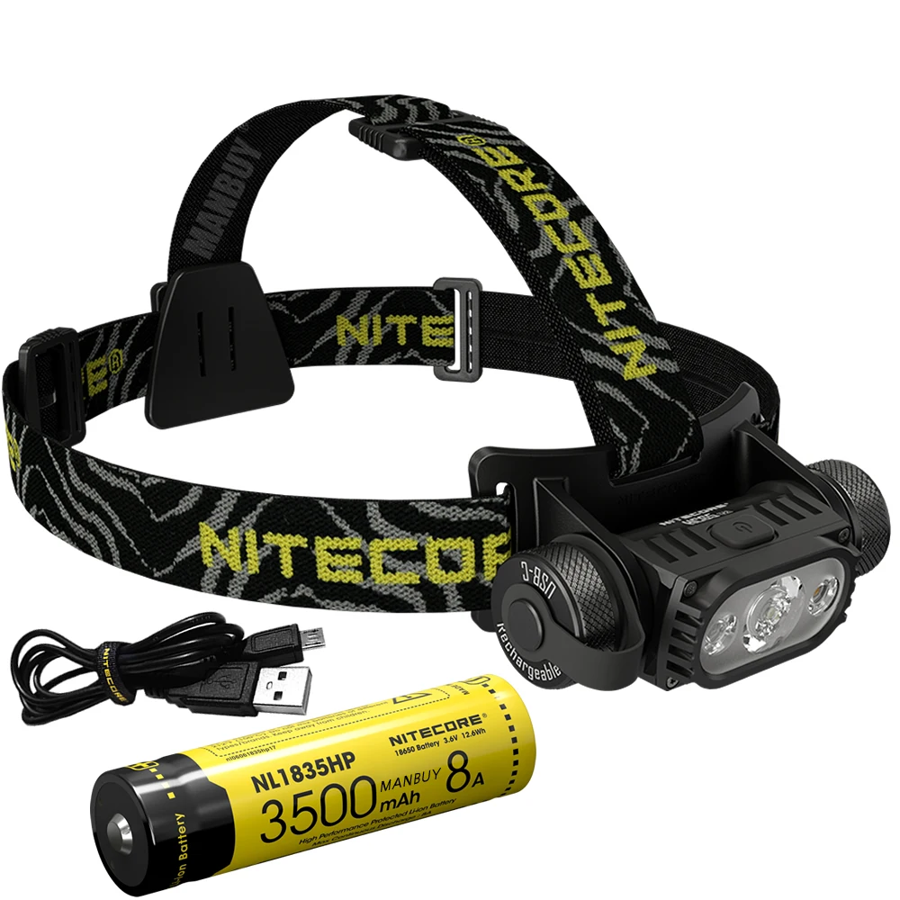 

SALE NITECORE HC65 v2 USB-C Rechargeable 1750LM 3Color LED Headlamp with 18650 Battery Outdoor Hunting Camping Running Headlight