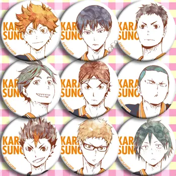 

Japan Anime haikyuu AOBHOHS Cosplay Badge Cartoon Collection Backpacks Badges Bags Button Brooch Pins gift