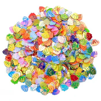 

1200pcs/Pack shell-shaped 10AB glitter Colors Nail Sequins For Craft DIY Wedding Clay Filler Nail Art Stickers Slice Decoration