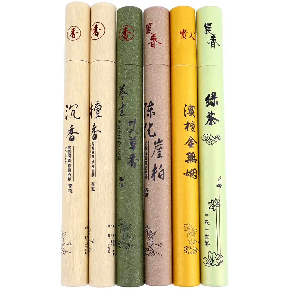 6 Sets Natural Incense Line Indoor Fresh Air Incense Toilet Aroma