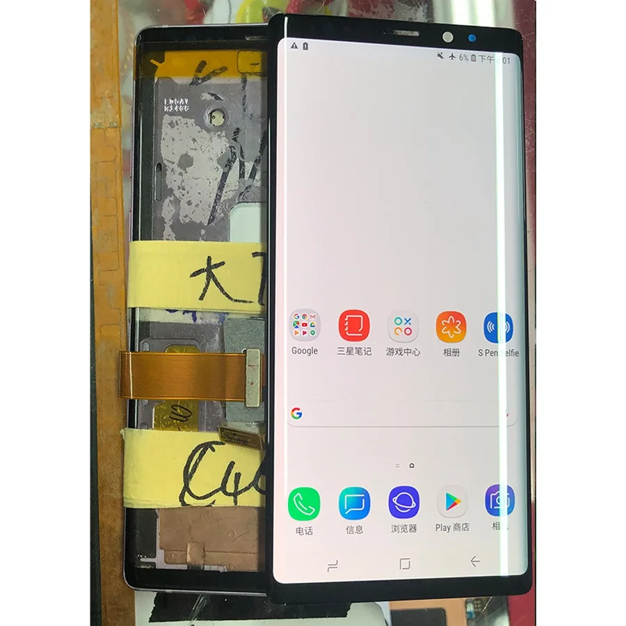 Оригинальный б/у экран Note 9 для Samsung ЖК Ремонт Edge Separete стекло практика 8 N960F