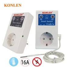 16a gsm sms tomada de energia inteligente controlador sensor temperatura plug interruptor do relé controle remoto automação residencial