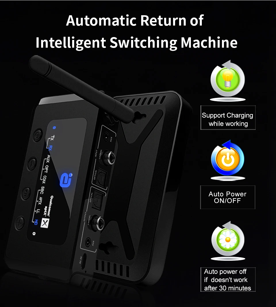 MR265 Bluetooth 5 0 HD аудио приемник передатчик aptX LL /HD 2 в 1 адаптер для ТВ/колонки/PC