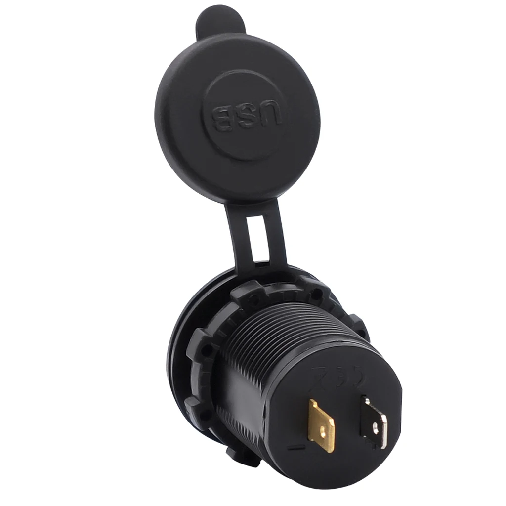 12-24V двойной USB порт зарядное устройство с водонепроницаемой крышкой для мотоцикла лодки RV