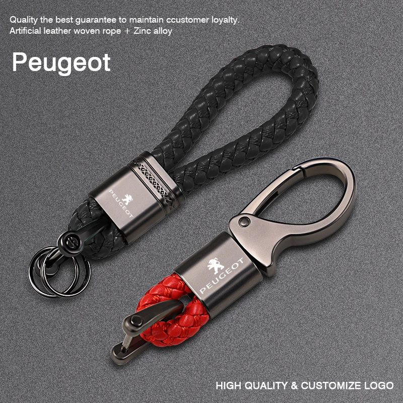 Car Styling Key Ring Keychain Zinc Alloy Accessories For Peugeot 206 307 308 3008 207 208 407 508 2008 5008 107 106 205 4008 301 |