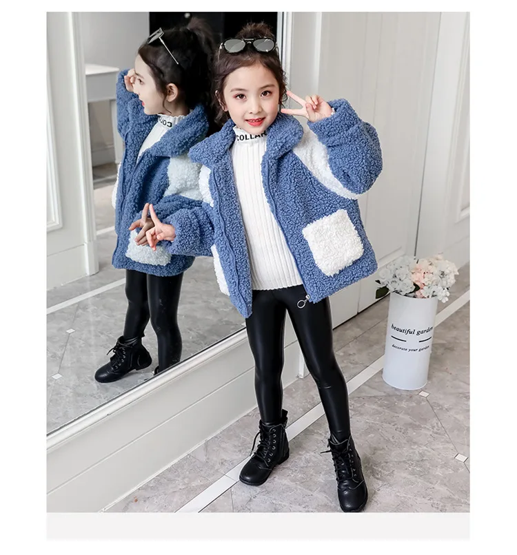 New fashion children girls Winter Soft Fur Coat jacket Thick Warm Kids Girl Coats Clothes