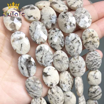 

13*18mm Oval Shape Natural Feldspar Stone Beads Faceted Loose Spacer Beads For Jewelry Making DIY Bracelet Ear Studs Accessories