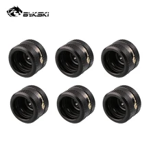 Bykski – raccords de Compression pour tuyaux, 6 pièces, 8x12MM,10x14MM,12x16MM, PETG PMMA en métal et cuivre dur, G1/4 ",B HTJV2 L12/14 /16