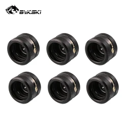 Bykski – raccords de Compression pour tuyaux, 6 pièces, 8x12MM,10x14MM,12x16MM, PETG PMMA en métal et cuivre dur, G1/4 ",B HTJV2 L12/14 /16 