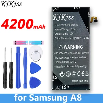 

KIKISS 4200mAh EB-BA800ABE Battery for Samsung GALAXY A8 A8000 Battery A800F A800S A800YZ Gift tools in Battery