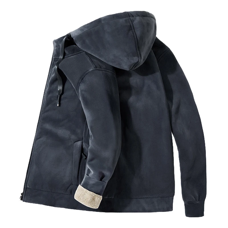 Best Mountainskin 2019 Winter New Fleece Hoodie Sweatshirt Mens Thick Warm Coat Male Solid Color Jacket Men Brand Clothing 8XL SA811