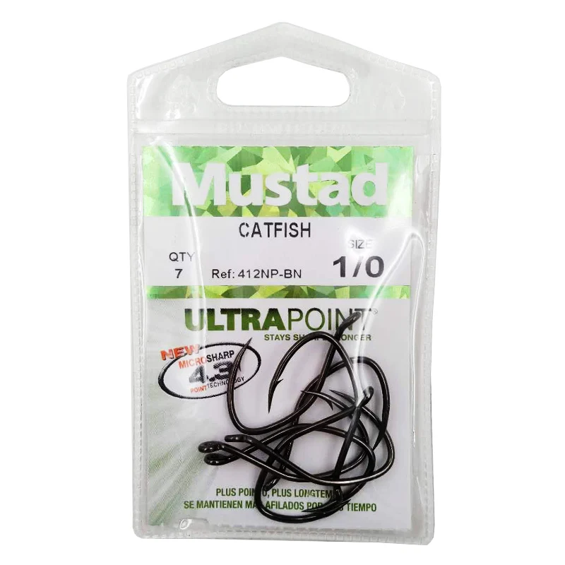 1 упак./лот mustad рыбалка, крючки, станок и 412NP-BN для ловли сома крючки из углеродистой Сталь Wedkarstwo Peche острые Крючки море Карп Anzol Pesca