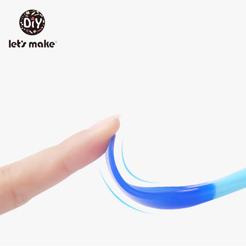 Let's Make Temperature Sensing Spoon Baby Tableware Safety Feeding Spoons Children's Tableware Kids Food Grade Silicone Fork