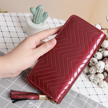 

Women Long Tassel Wallet Fashion Candy Color Stripe Coin Purse Ladies Clutch Phone Bag Card Holder Multifunction Wallet Women