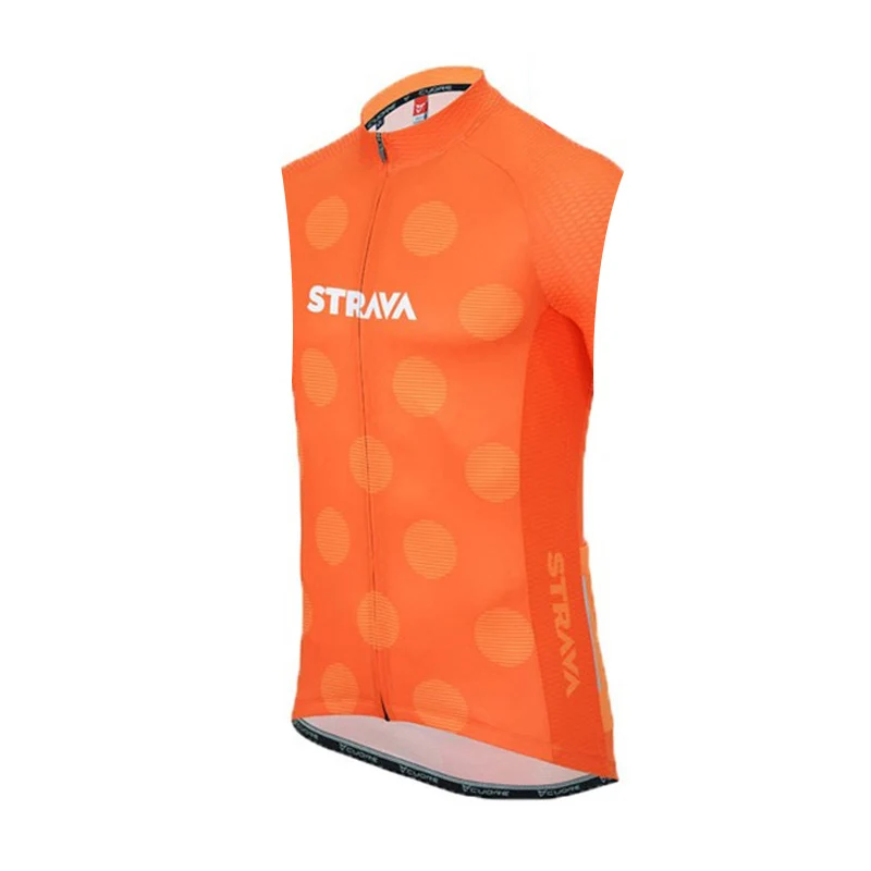 Pro team STRAVA летние рубашки без рукавов для мужчин MTB Дорожный велосипед Велоспорт Джерси Высокое качество одежда для велоспорта Майо Ropa Ciclismo - Цвет: 1