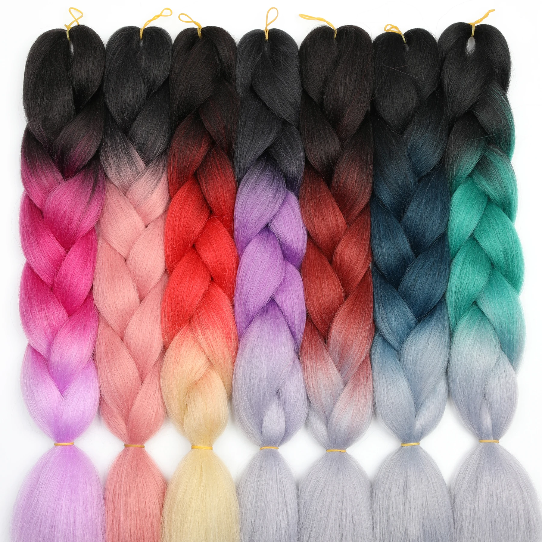 24 дюйма огромные косички длинные Омбре синтетические волосы на крючках блонд