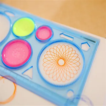 

Novelty Kids' Puzzle Colorful Spirograph Educational Drawing toys Ruler Student Drawing Set Learning Drawing Tool Stationery