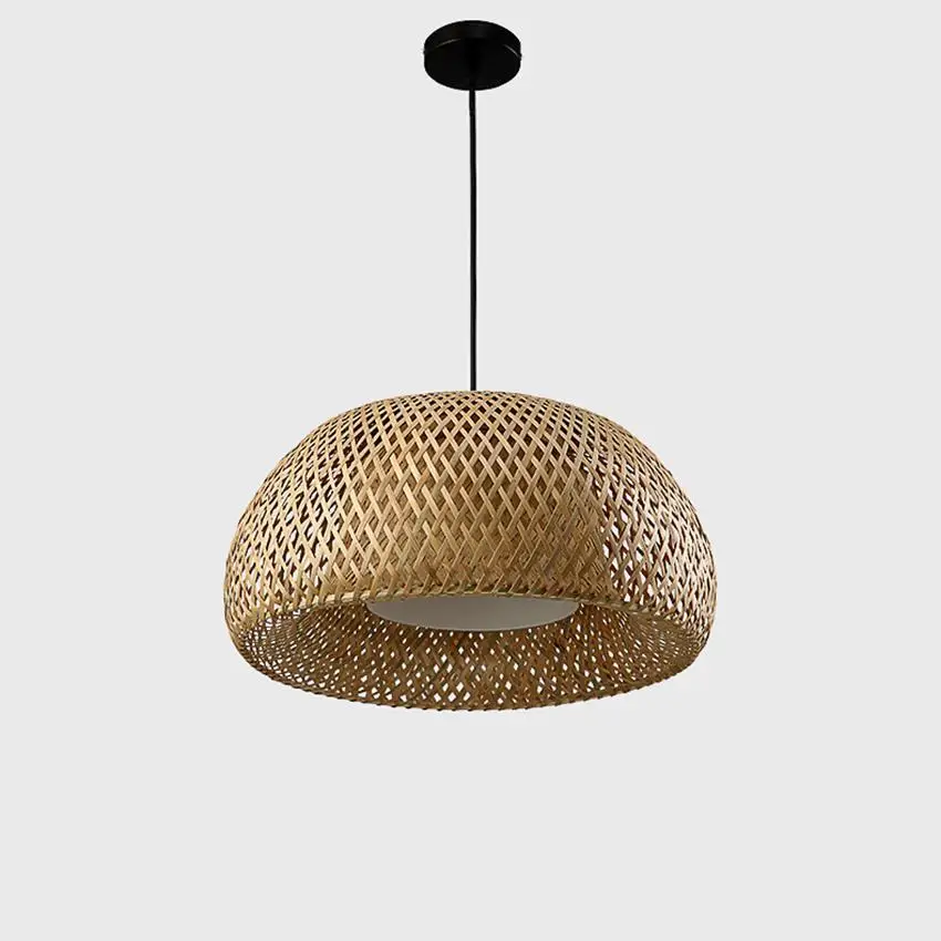 

Japen Pendant Lights Bamboo Loft LED Work Hand Knitted Hanging Lamp Led Pendant Lamp with Bamboo Dinning Room Kitchen Fixtures