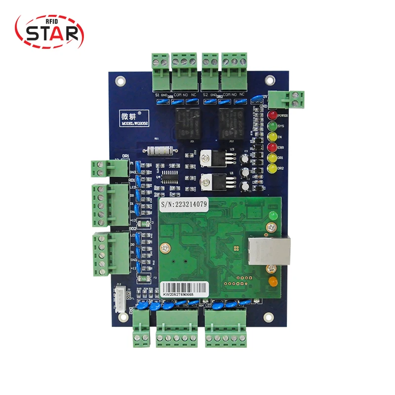 Rfid Дверная панель контроля доступа TCP/IP двухдверная сетевая управления для