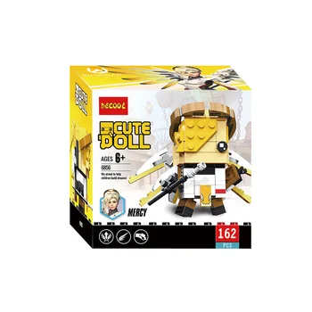 

Mini Bricks Overwatched Mccree Anime Building Blocks Model Soldier 76 Reaper Mercy Winston Cute Doll for Kids Toys 6856