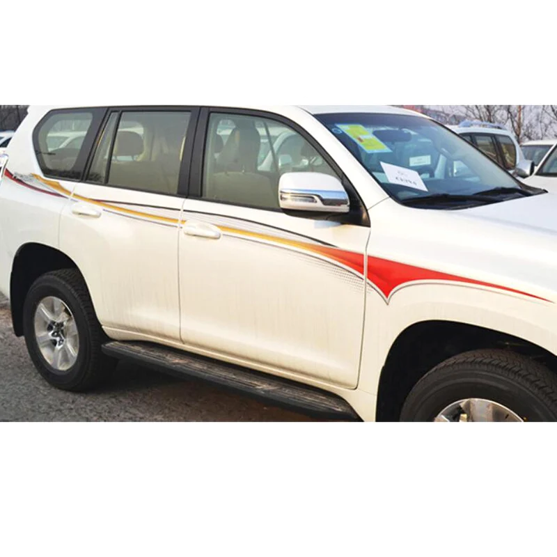 Для Toyota LC Prado FJ150 2010 2011 2012 2013 разноцветная Дверь Корпус, декоративные Стикеры чехол Аксессуары