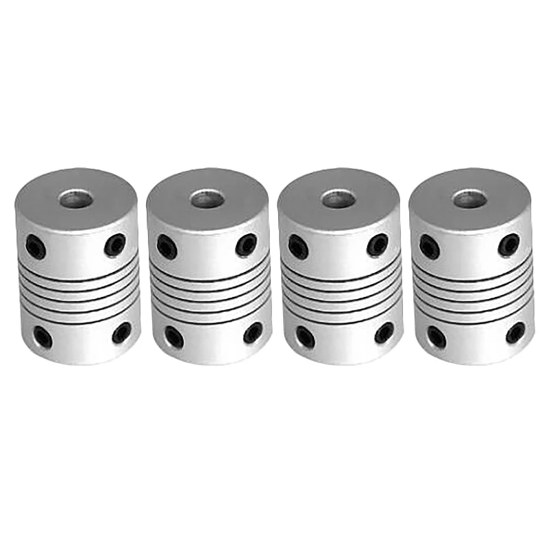 

4Pcs Aluminum Alloy Flexible Coupling 5 x 8 x 25mm Special Coupling for Stepper Motor Screw