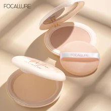 FOCALLURE polvere per il viso copertura perfetta a lunga durata controllo dell'olio opaco torta bidirezionale vitamina C trucco viso leggero