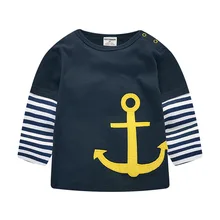 Детская одежда с золотыми сокровищами; сезон осень; Новинка; детская футболка из чистого хлопка с длинными рукавами; Верхняя одежда для мальчиков; INS; Лидер продаж