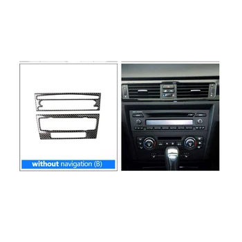 

For Bmw e90 e92 e93 3 Series Accessories Interior Trim Air Conditioning CD Control Panel Decoration Car Carbon Fiber Sticker