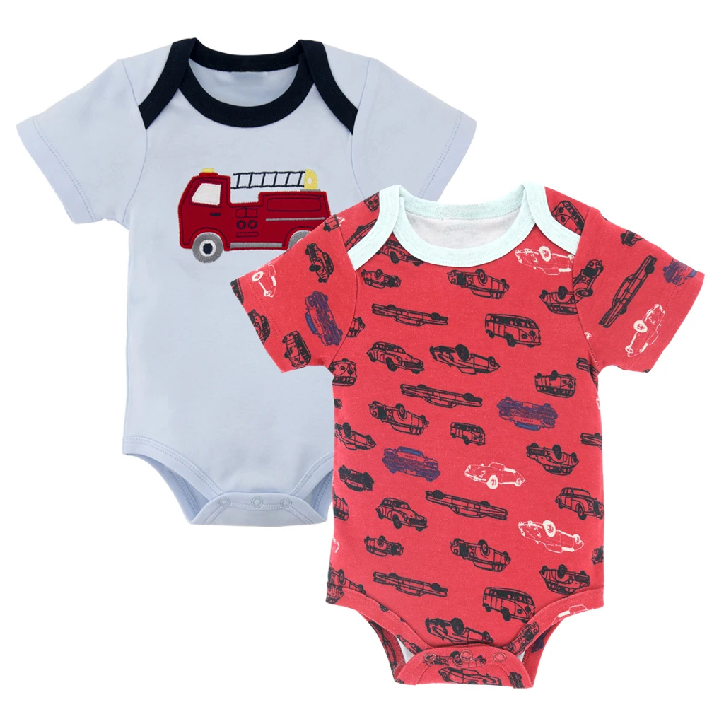 Honeyzone Summer Baby Clothes Infant Girls Romper Cute Lion Full Print Boys Bodysuits 2pcs /Set Trottie Jumpsuits Outfits Боди