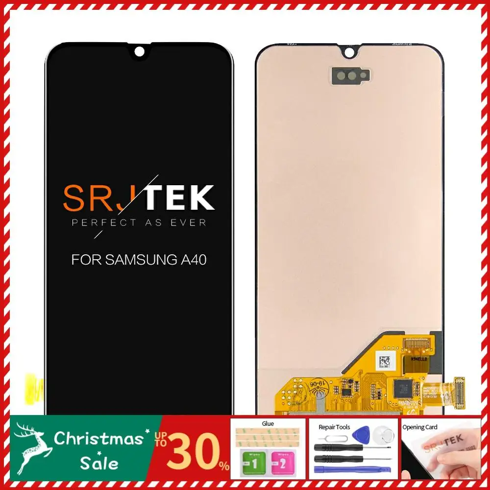 Для samsung Galaxy A40 A405 A405F A405FN/DS AMOLED ЖК-дисплей кодирующий преобразователь сенсорного экрана в сборе для A405F заменяет
