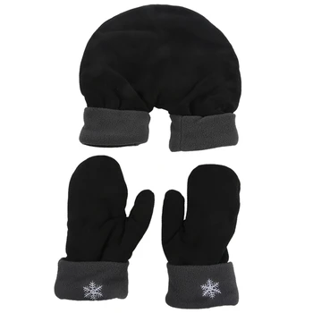 

3Pcs/Set Couple Gloves Polar Lovers Winter Thicken Warm Gloves Sweethearts Christmas Gifts Romantic Couples Mittens Black