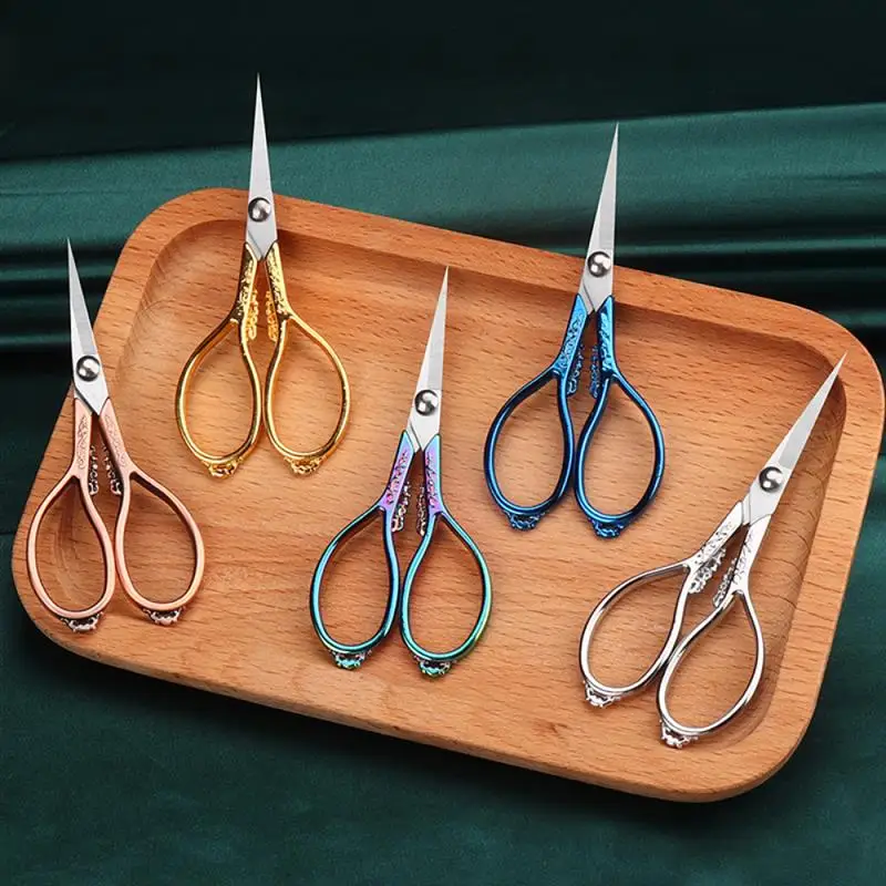 Retro Tailor's Scissors Cross Stitch Antique Vintage Scissors Thread Embroidery Scissor Sewings For Handicraft Household Sewing