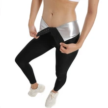 Pantalones adelgazantes de Sauna para mujer, mallas térmicas para entrenamiento de gimnasio, entrenamiento de sudor, entrenador de cintura, Control de barriga, pantalones quemadores de grasa