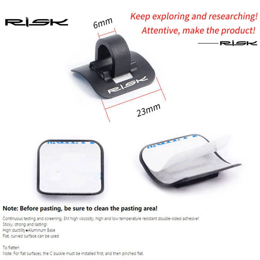 6Pcs Stick-on Cable Guide Bicycle Shift Brake Housing Line Tubing Buckle Tube Clip Aluminum Bike Oil Tube Fixed Clamp Adapter - Image 6